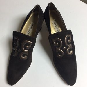 Vintage Martinez Valero Brown Suede Shoes, Size 9